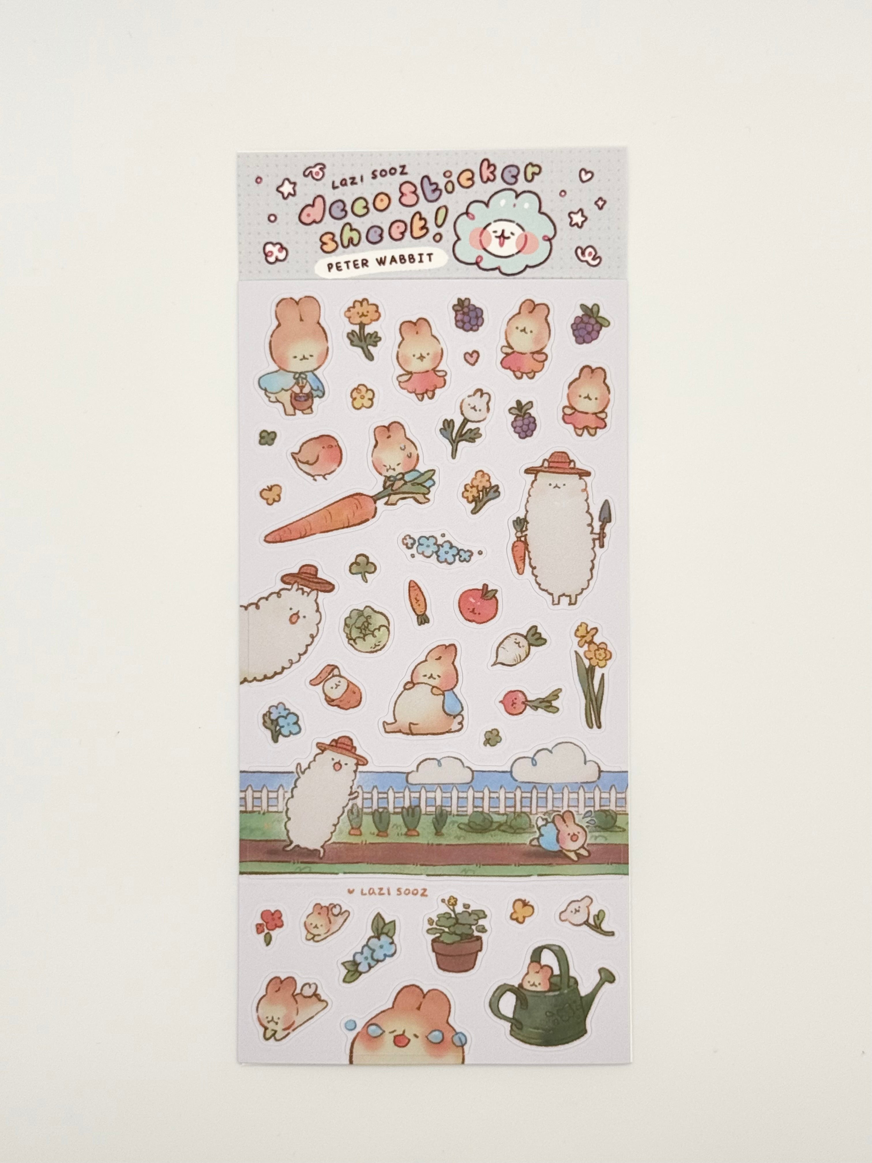 Peter Wabbit Deco Sticker Sheet