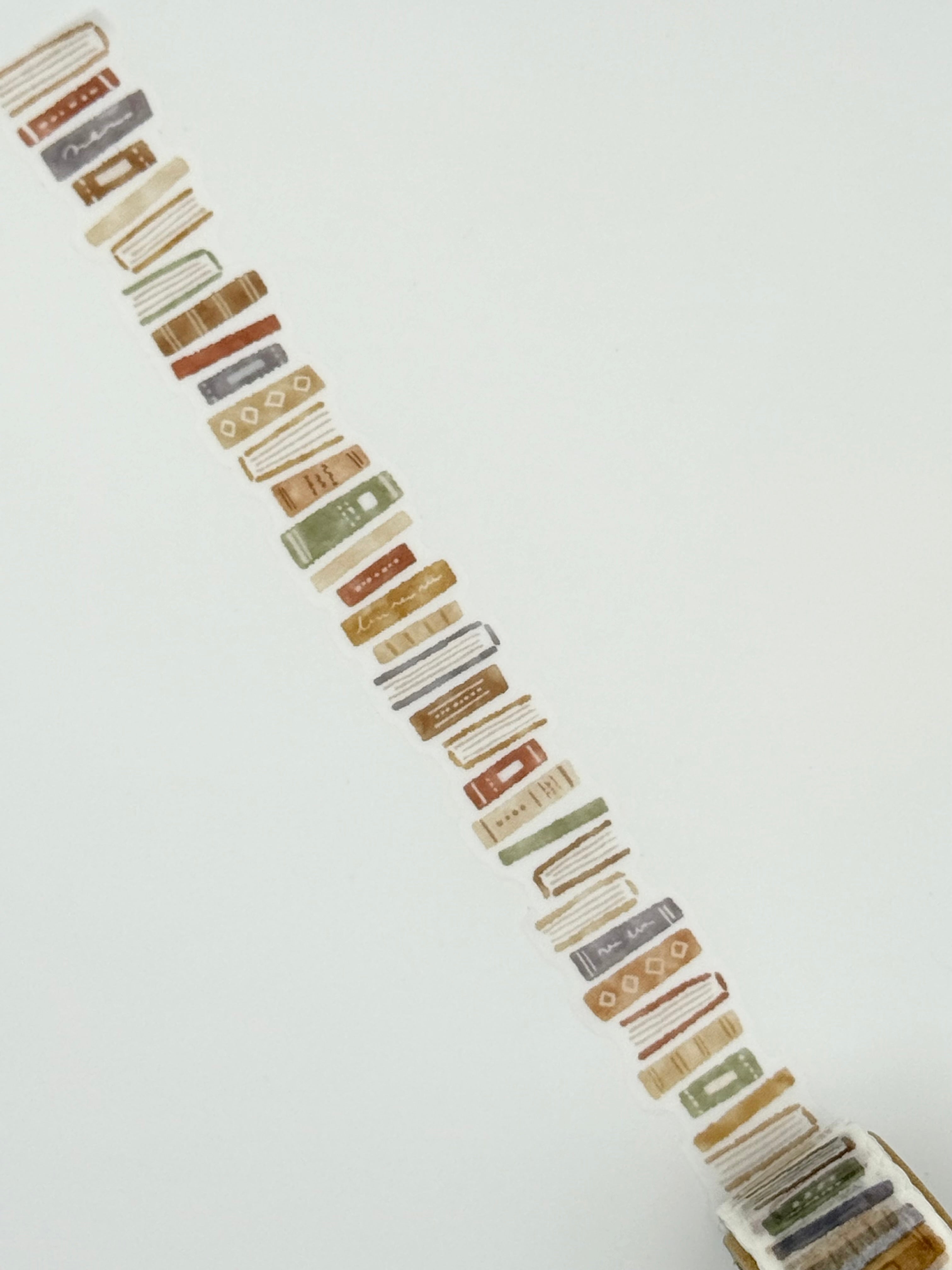 Mind Wave Die-cut Washi Masking Tape - Brown Books