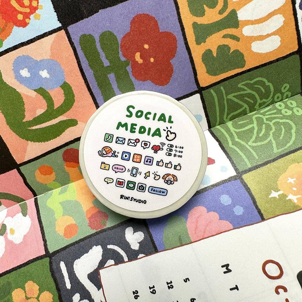 Social Media mini Washi Tape