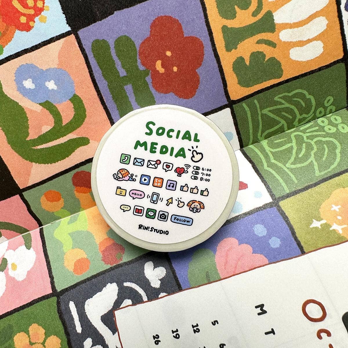 Social Media mini Washi Tape
