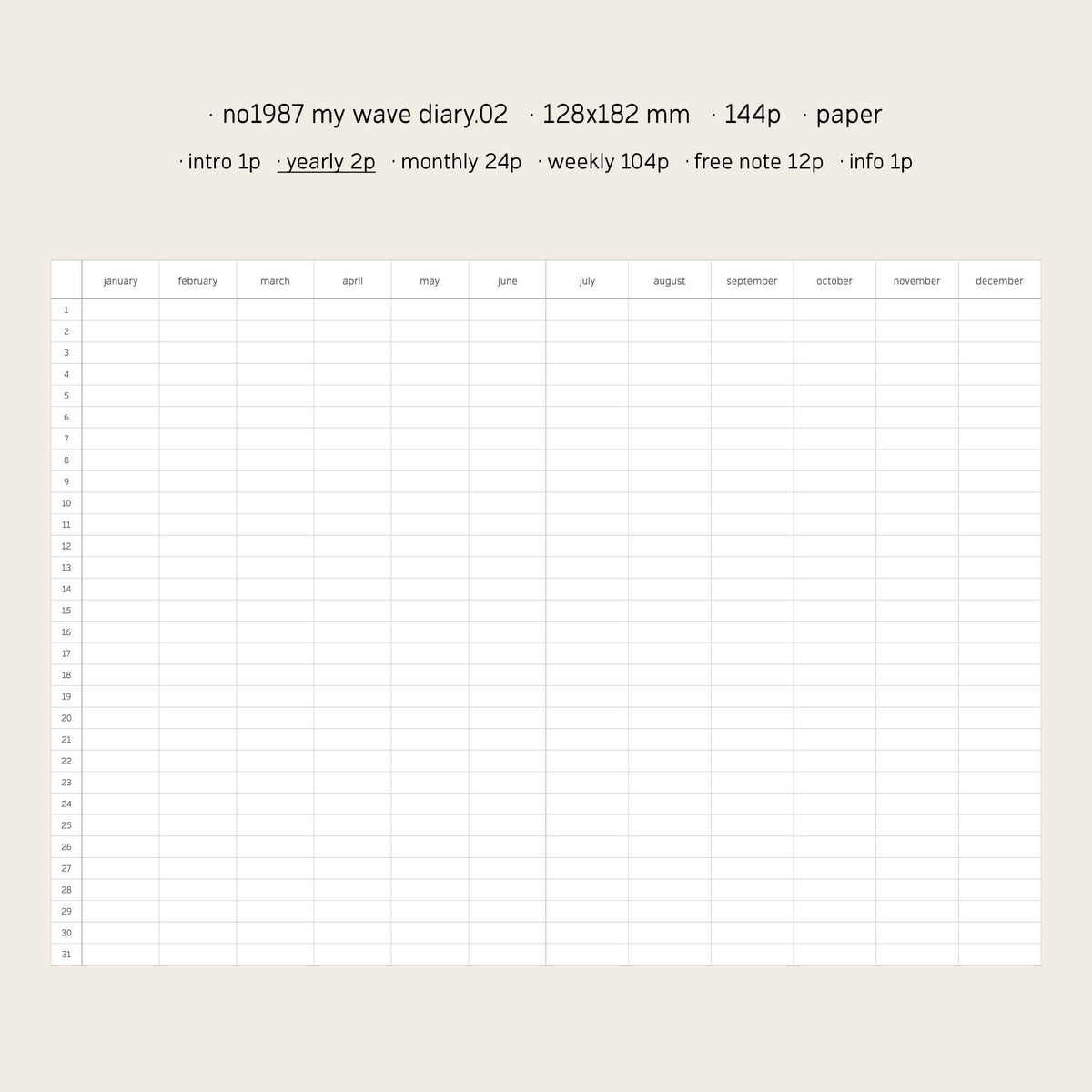 My wave diary.02 (Ivory)
