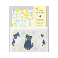 Midori Mini Letter Set - Cats & Flowers
