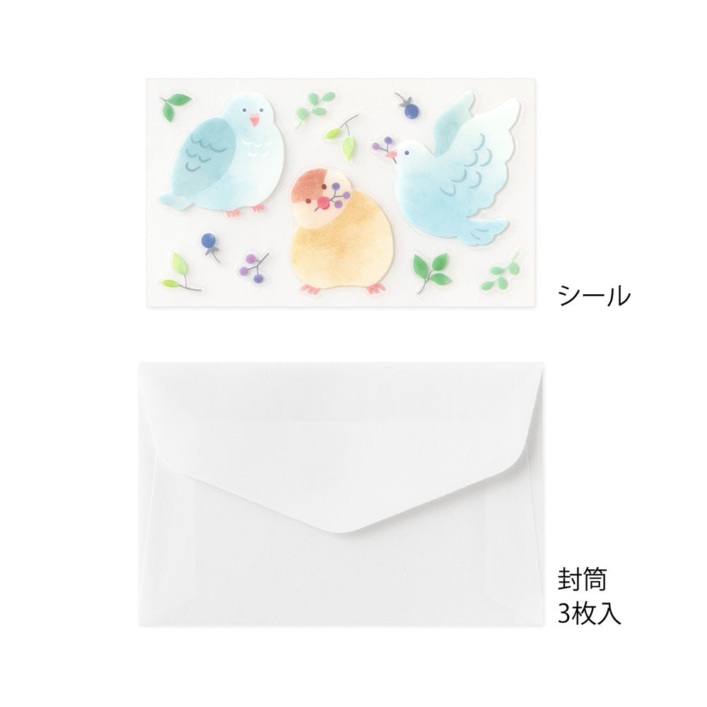 Midori Mini Letter Set - Birds & Flowers