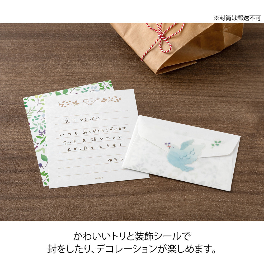 Midori Mini Letter Set - Birds & Flowers