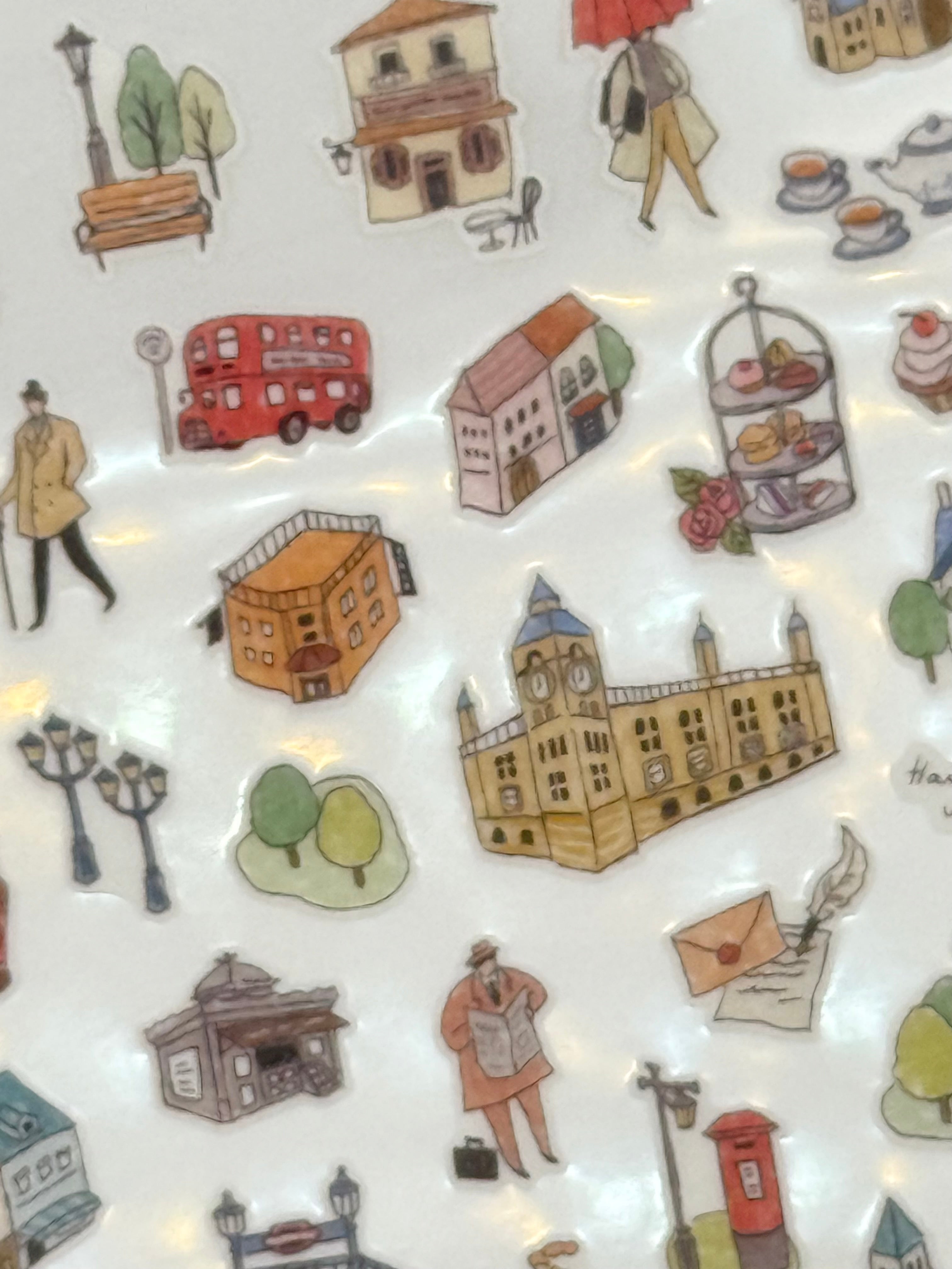 Machi Map Sticker Sheet - Brown City