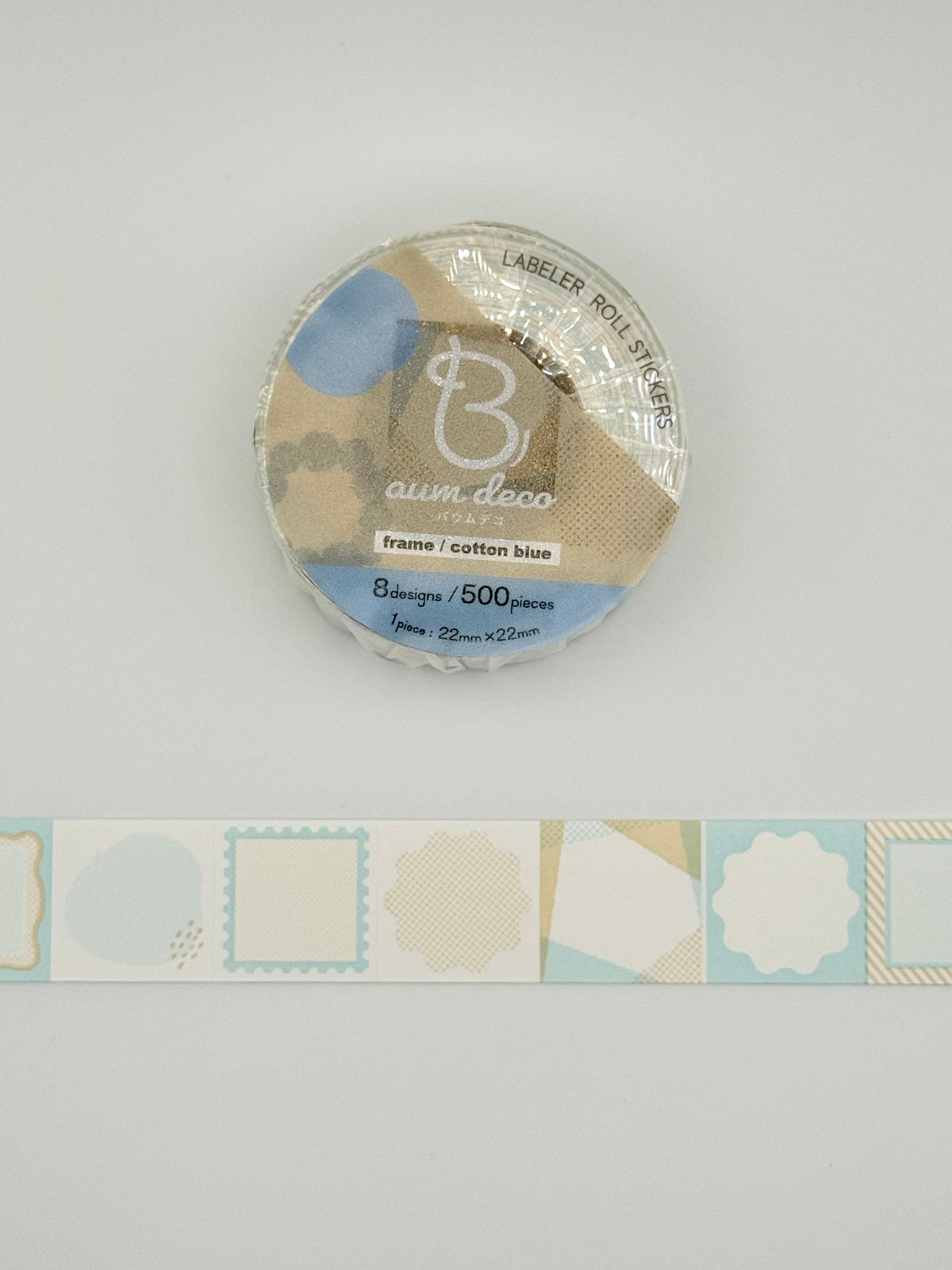 Beverly Baum Deco Labeler Roll Stickers - Cotton Blue