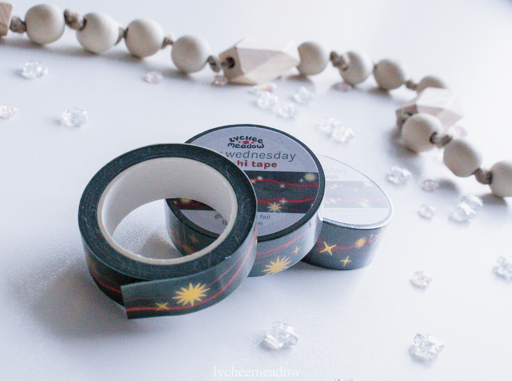 Grey Wednesday Gold Metallic Foil Washi Tape