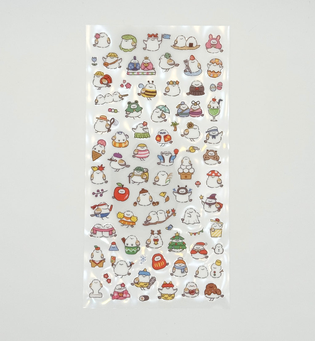 MindWave Sticker Sheet - Seals Original Designs - Long-tailed Tit