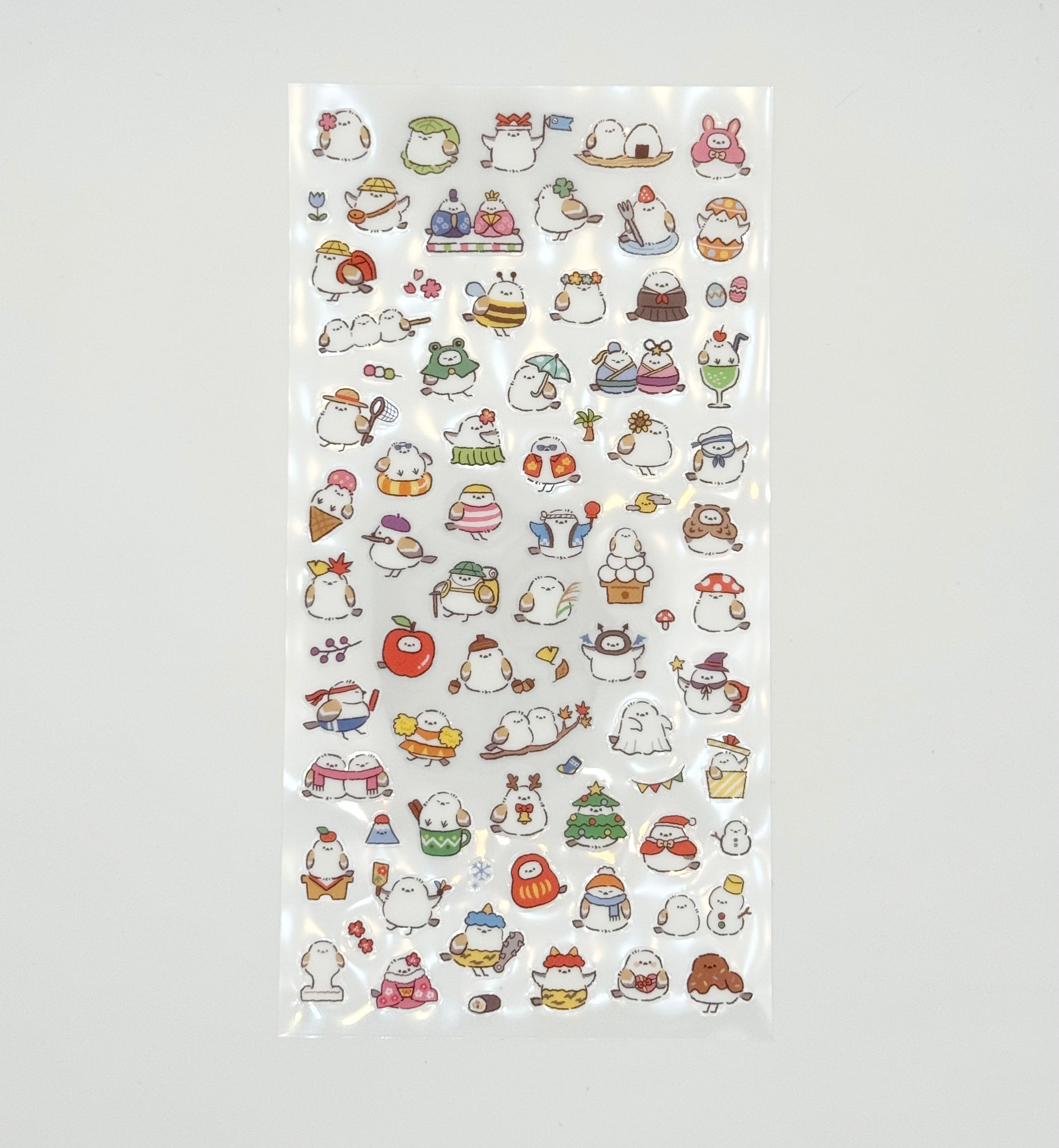 MindWave Sticker Sheet - Seals Original Designs - Long-tailed Tit