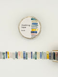 Mind Wave Die-cut Washi Masking Tape - Blue Books