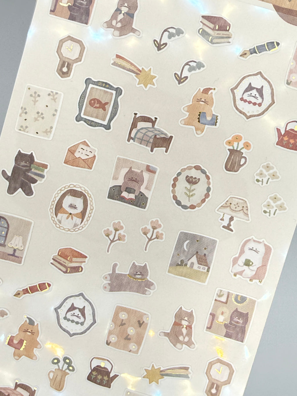 Lampo Mini Series Sticker Sheet - Cat & Night