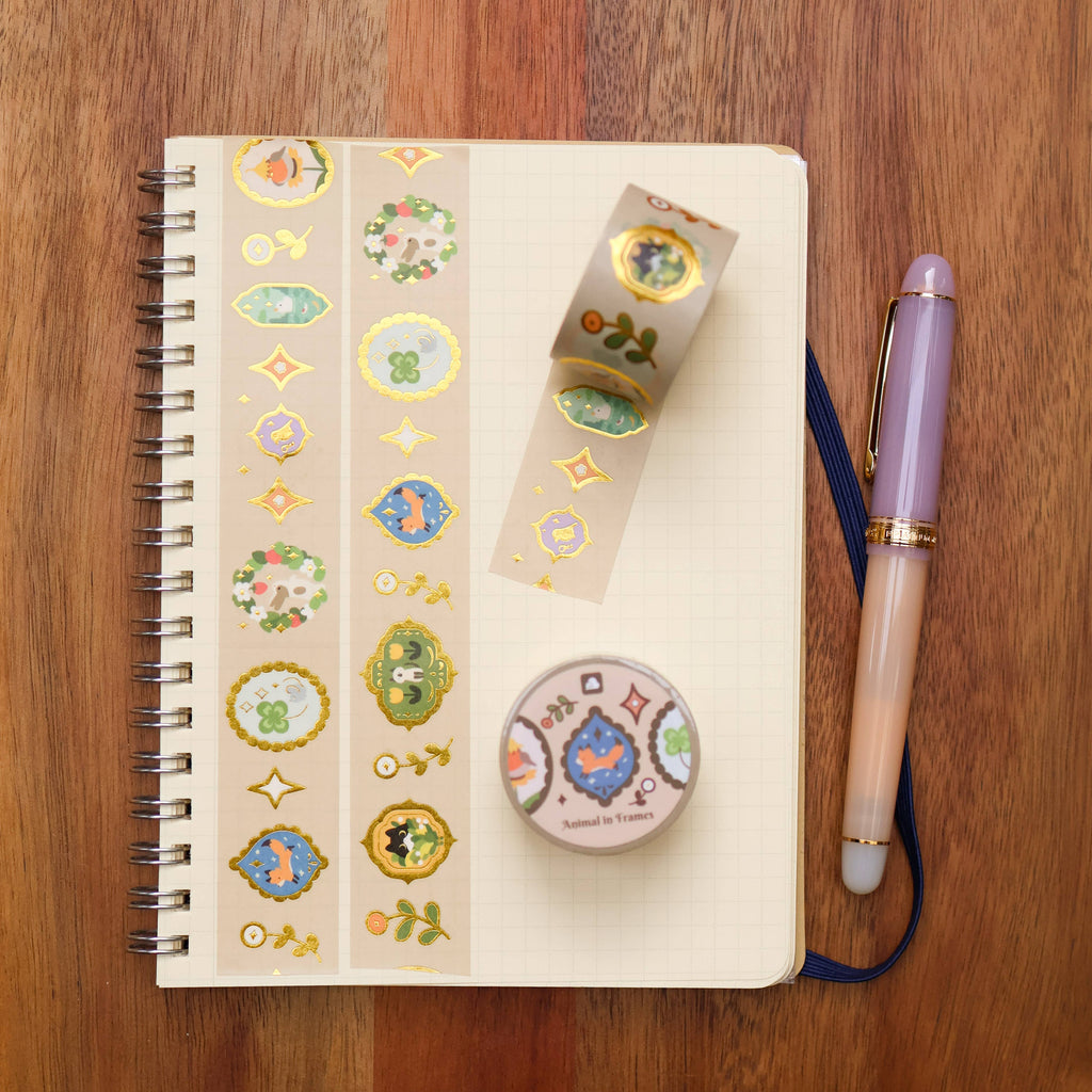 Animal in Frames Foil Washi Tape