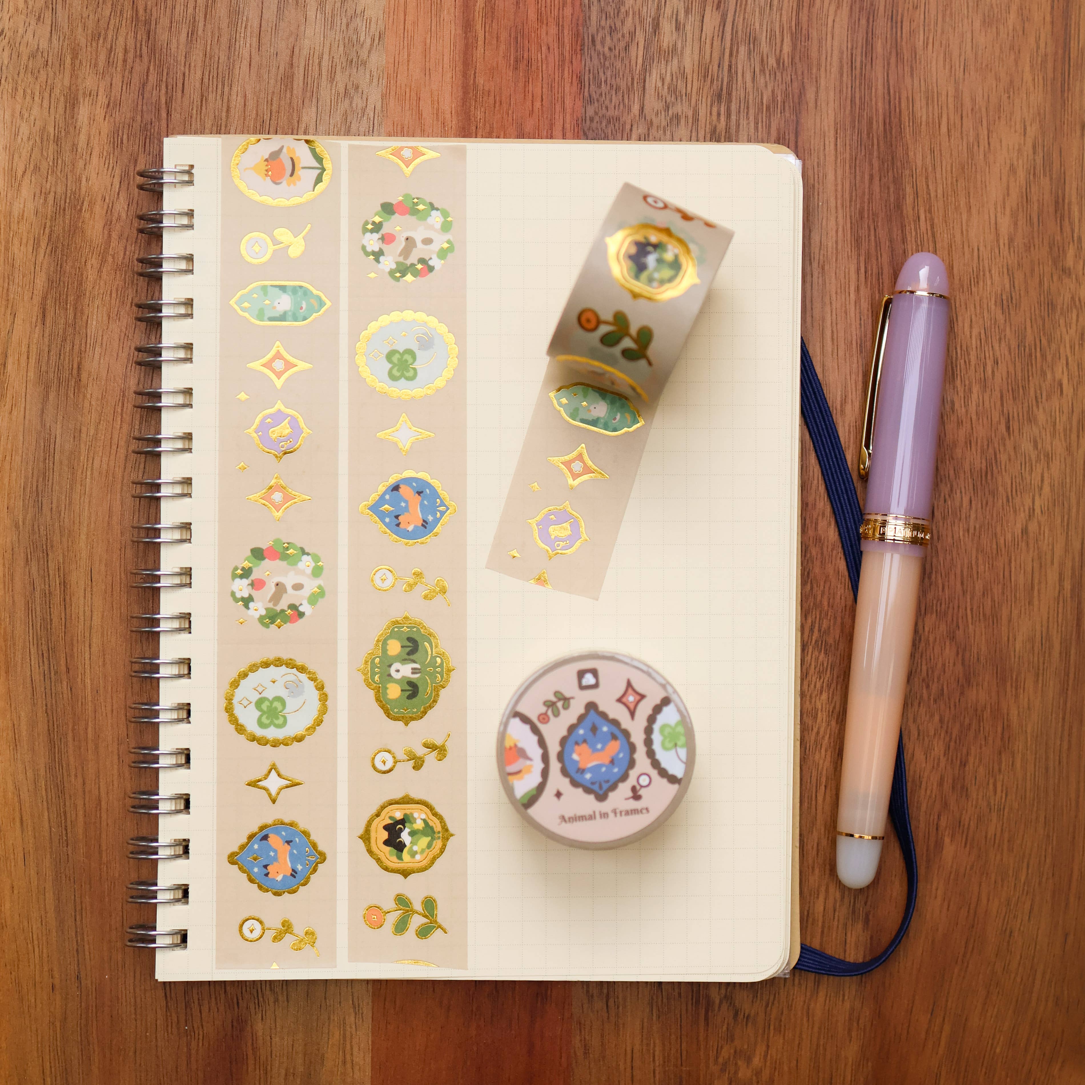 Animal in Frames Foil Washi Tape