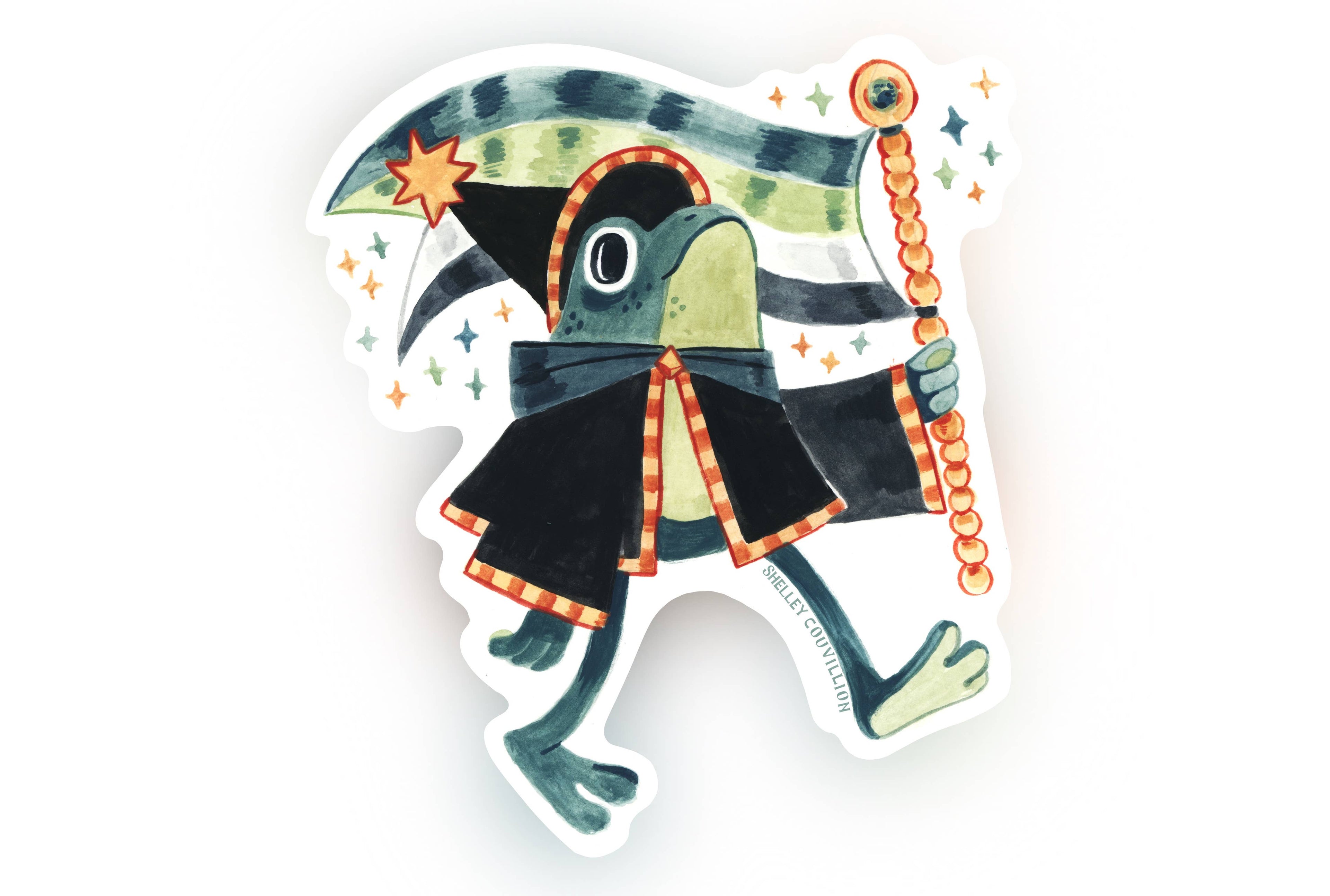Aromantic Frog Sticker – Queer Cuties Medieval Pride