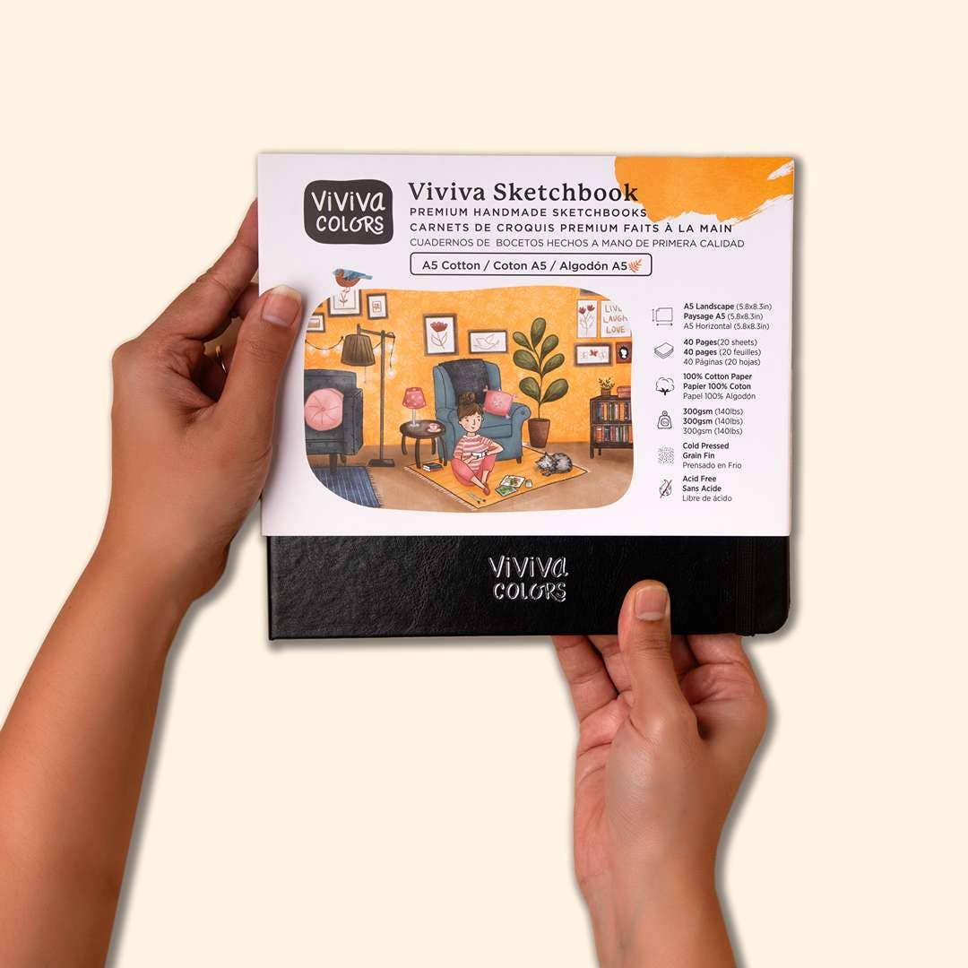 A5 Cotton Sketchbooks - 100% Cotton
