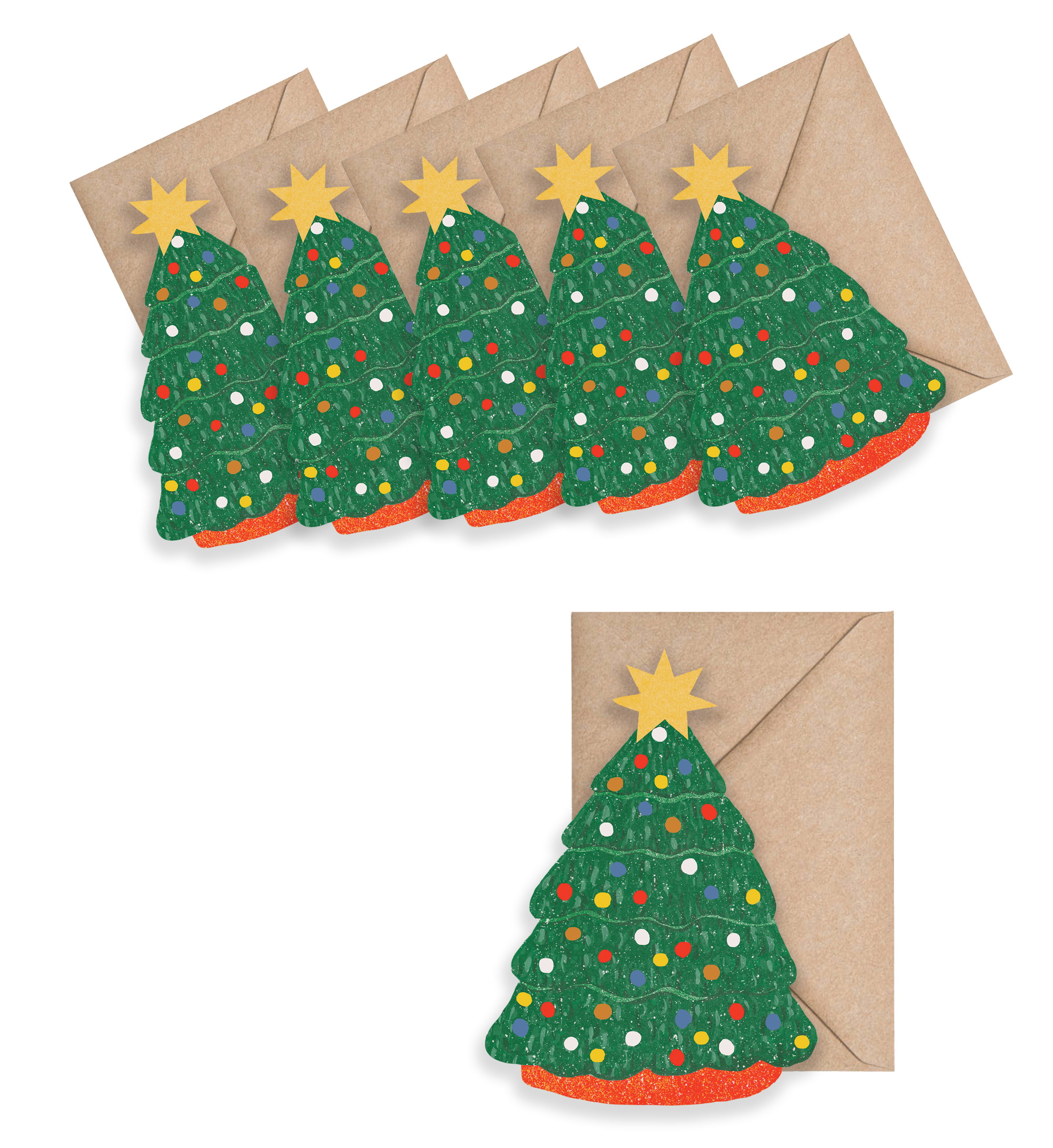 Christmas Tree Mini Cards - box of 6