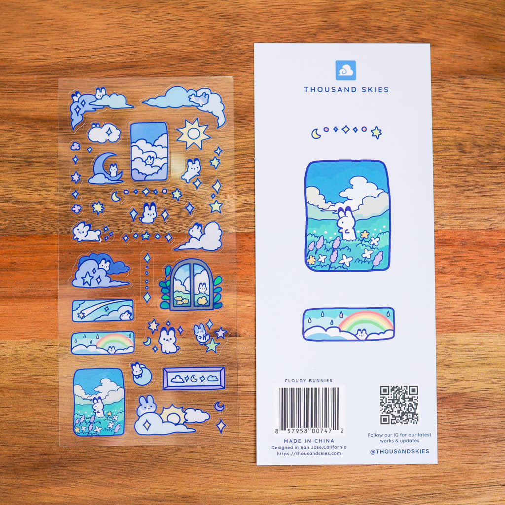 Cloudy Bunnies Sticker Sheet