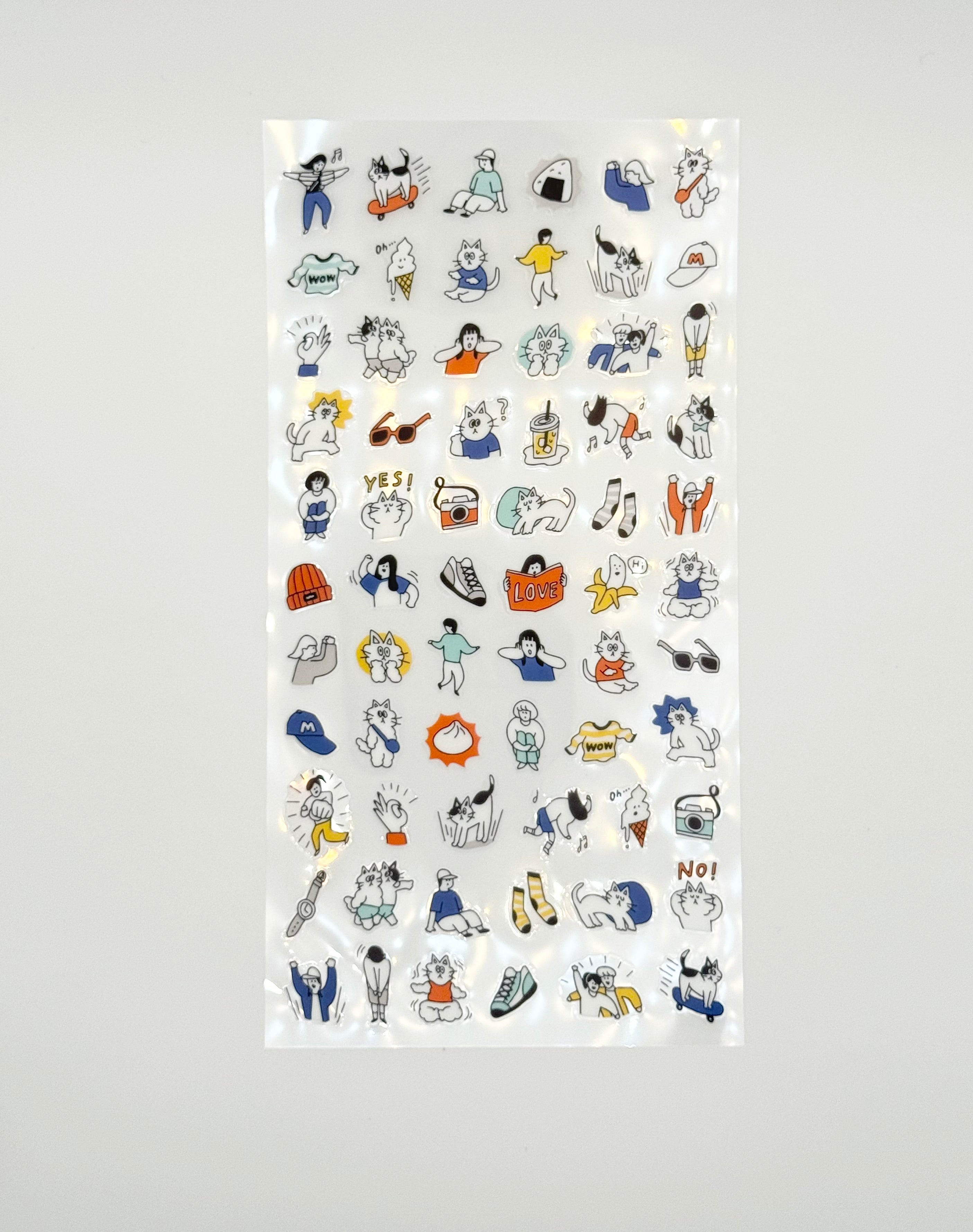 Happy Snappy Sticker Sheet - Blue