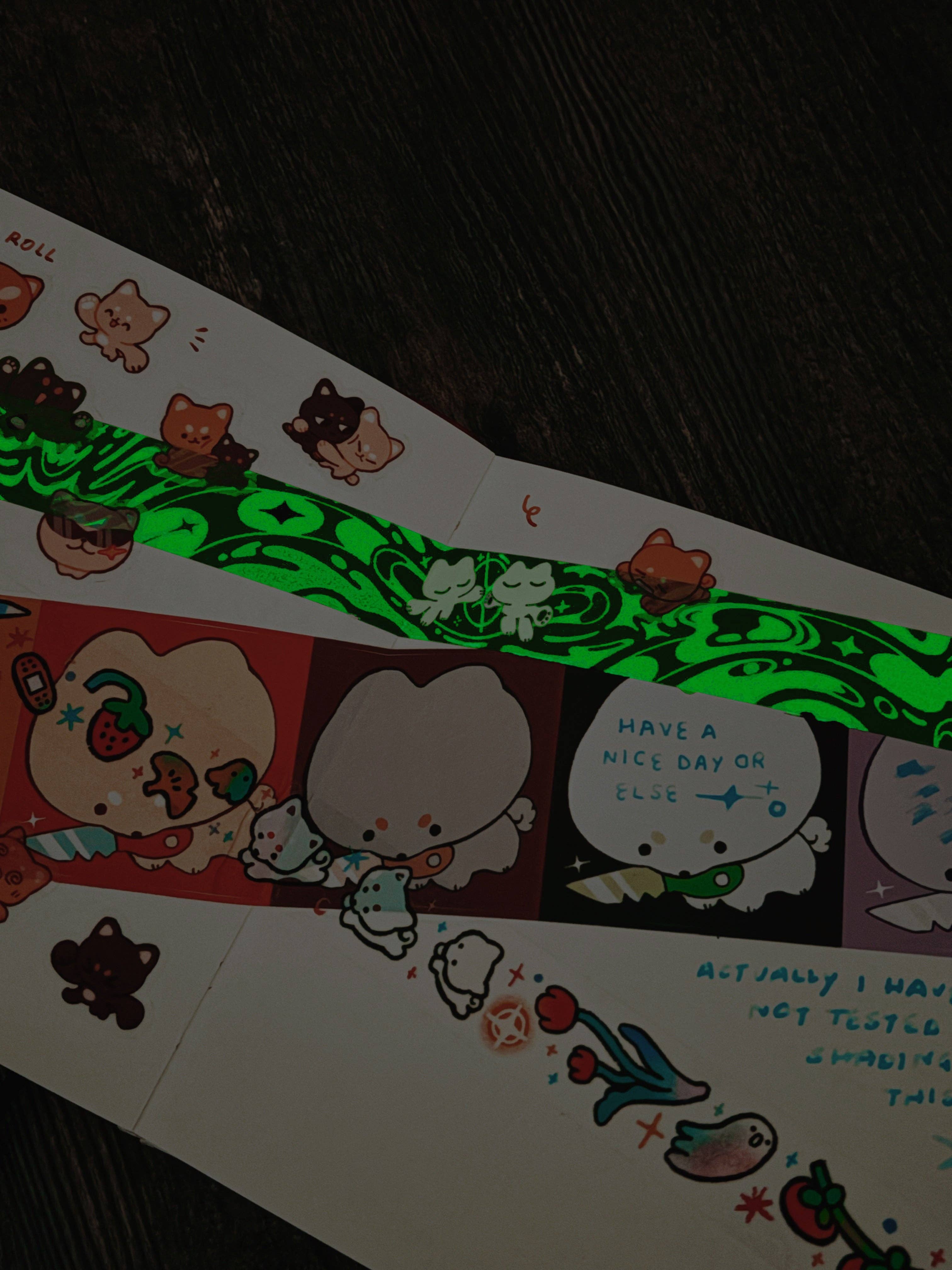 Pikarar Washi tape (glow in the dark) | Swoosh