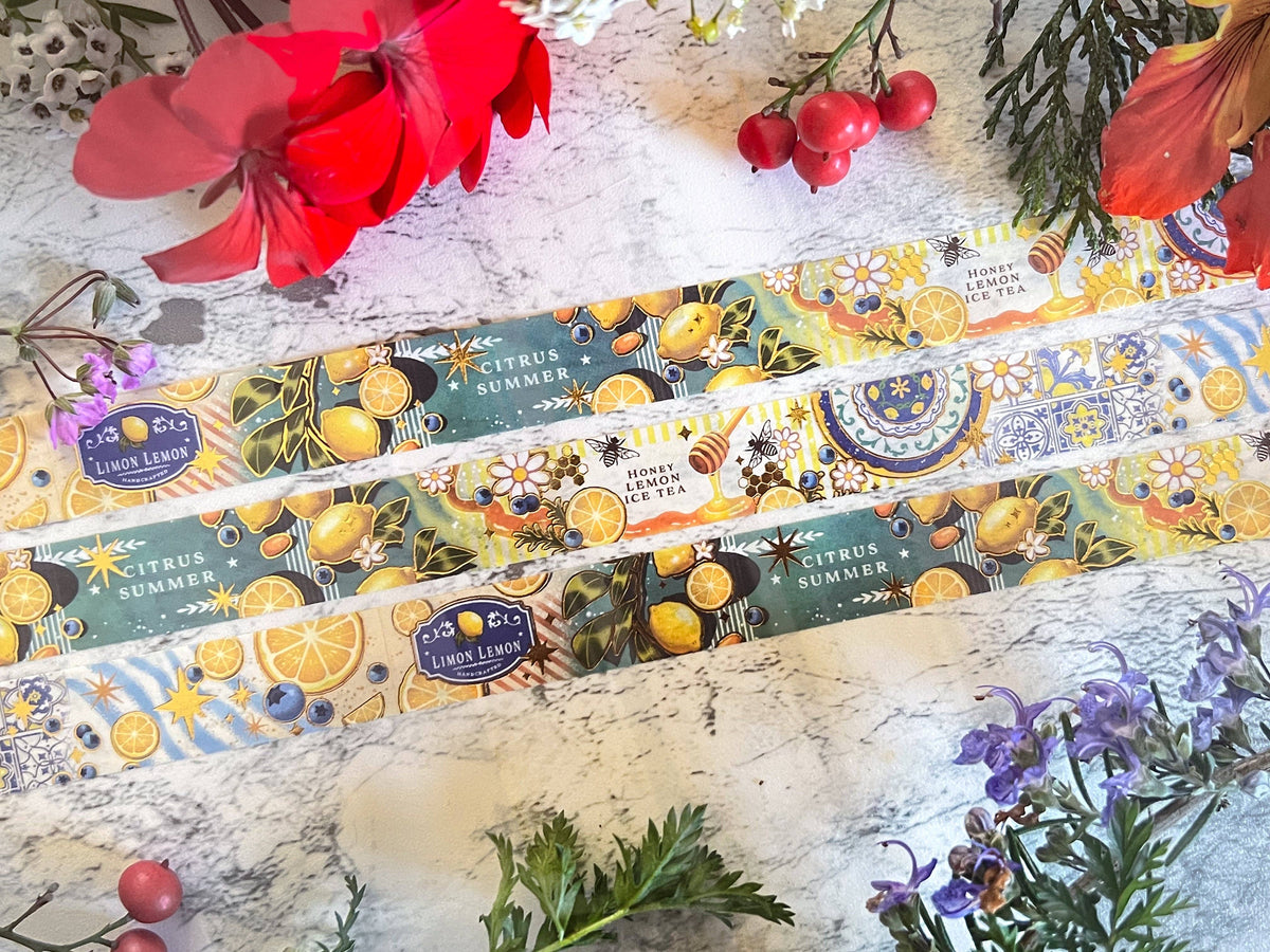 Gold Foil Lemon Washi Tape