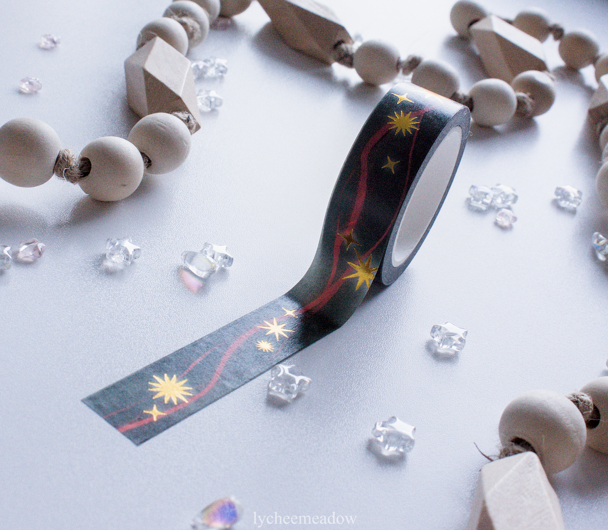 Grey Wednesday Gold Metallic Foil Washi Tape