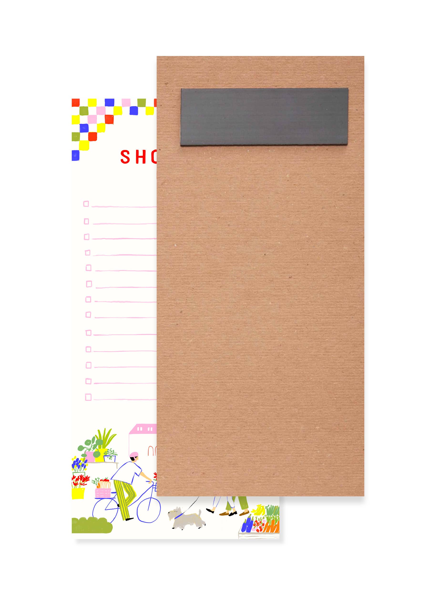 Saturday Stroll Market Pad – Magnetic Grocery List Notepad