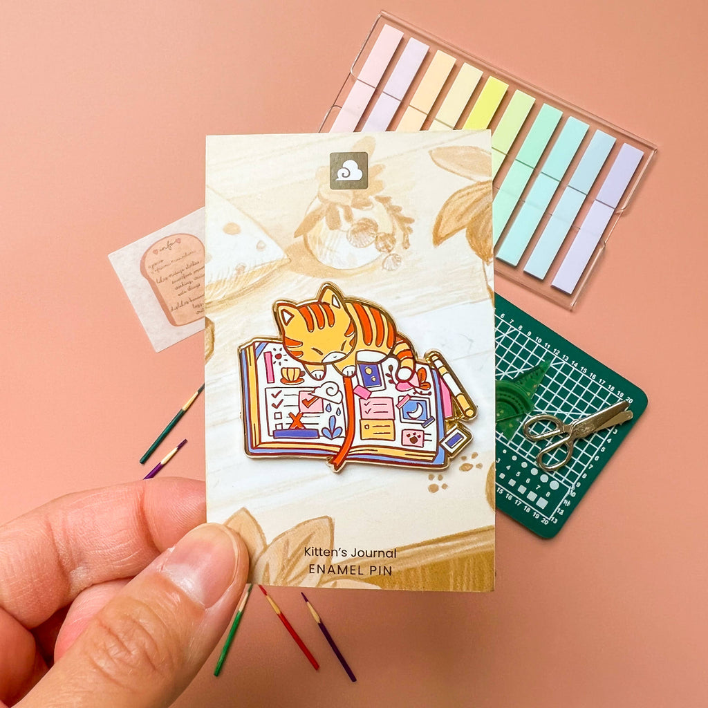 Enamel Pin - Kitten's Journal