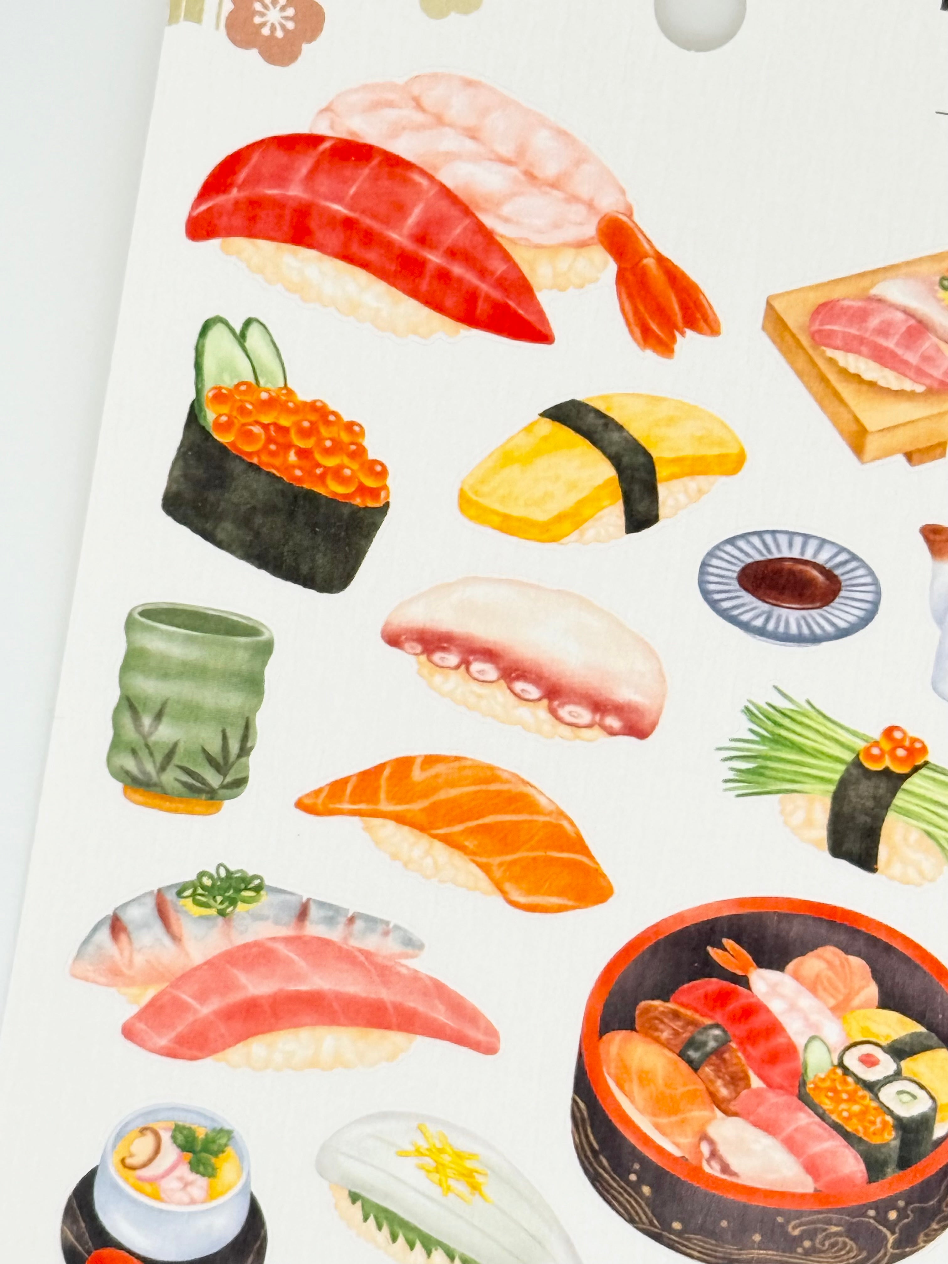 Mind Wave Iroha Seal Sticker Sheet - Sushi