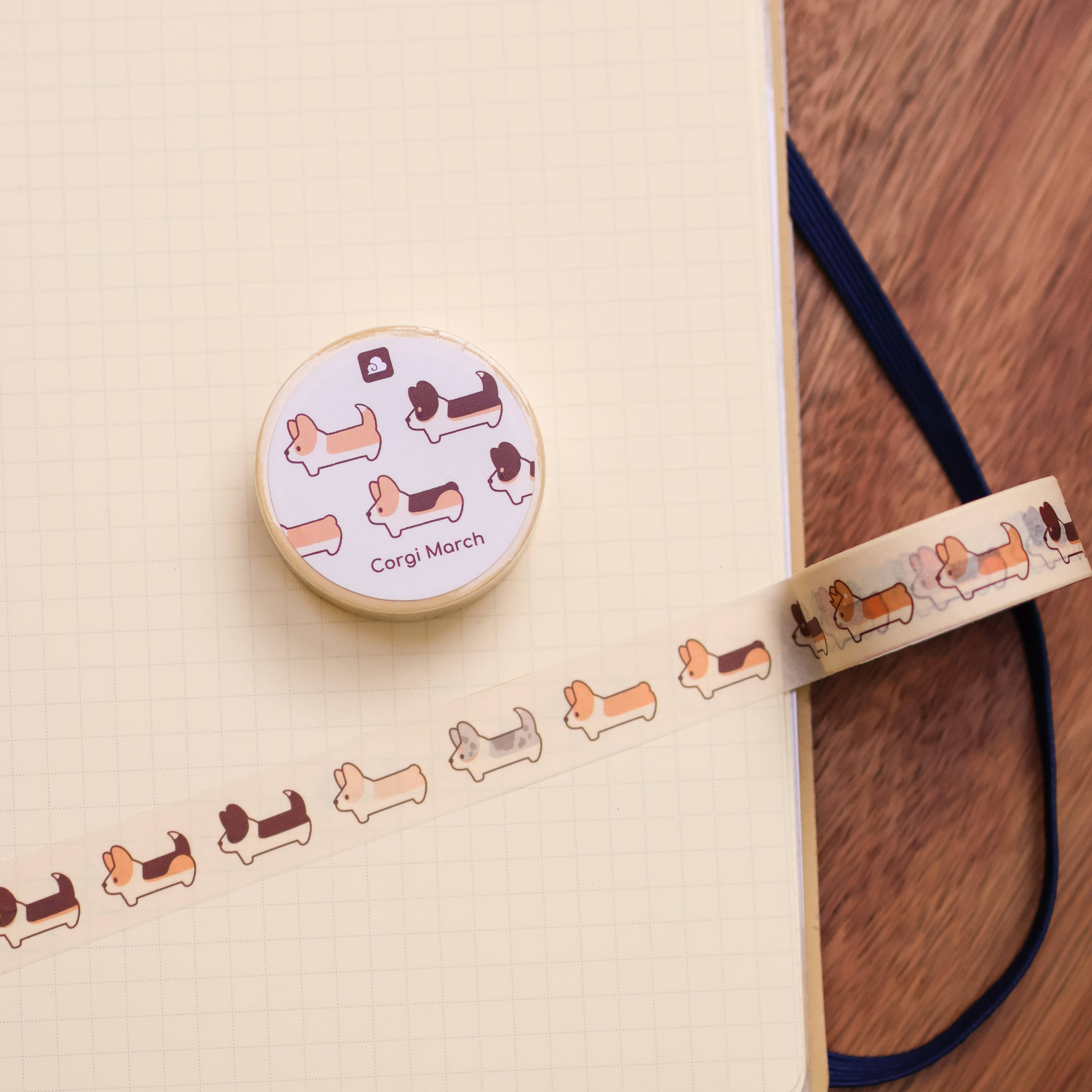 Corgi March Washi Tape