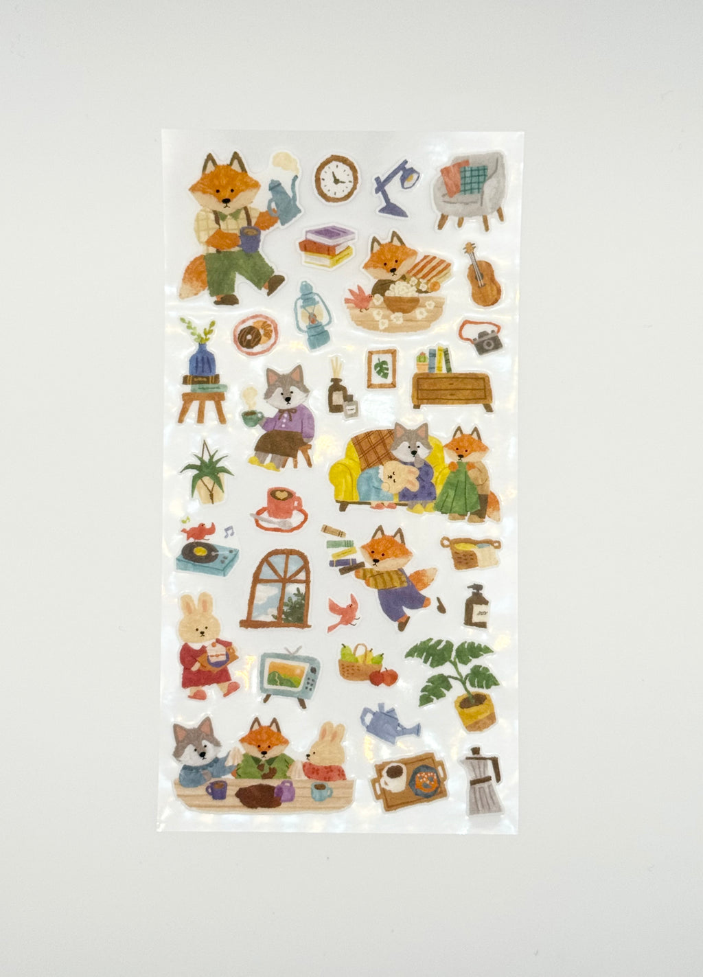 MindWave Kitera Sticker Sheet - Merry Friends Series - Kitsune no Omotenashi