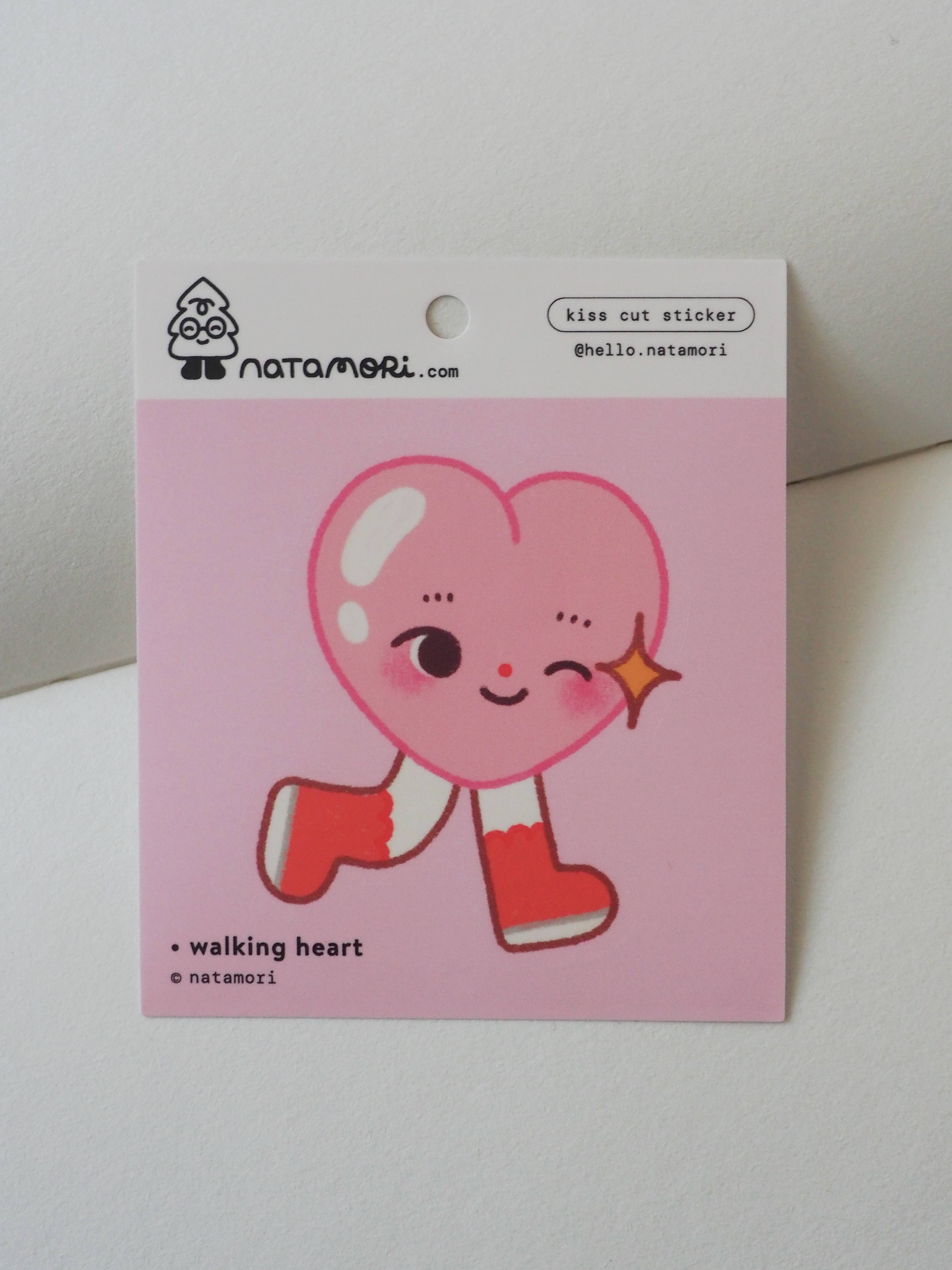 Walking Heart • Single Kiss Cut Vinyl Sticker