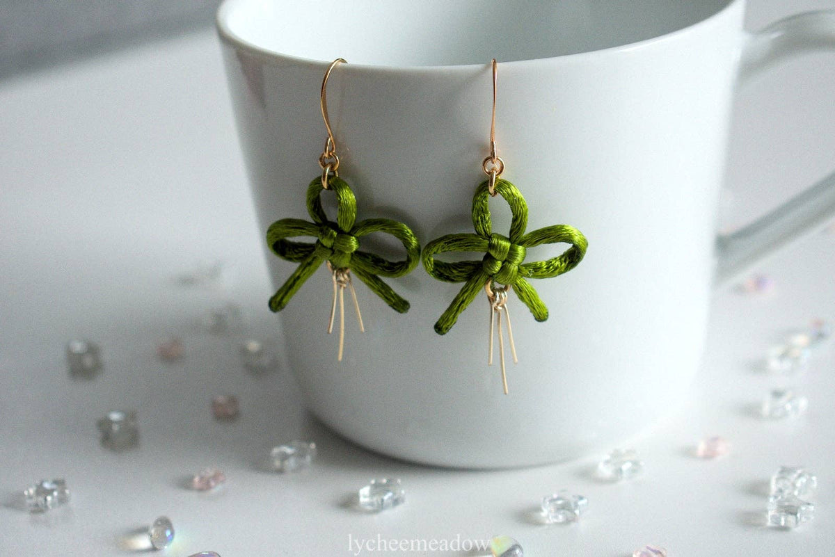 Clover Earrings Basil Green