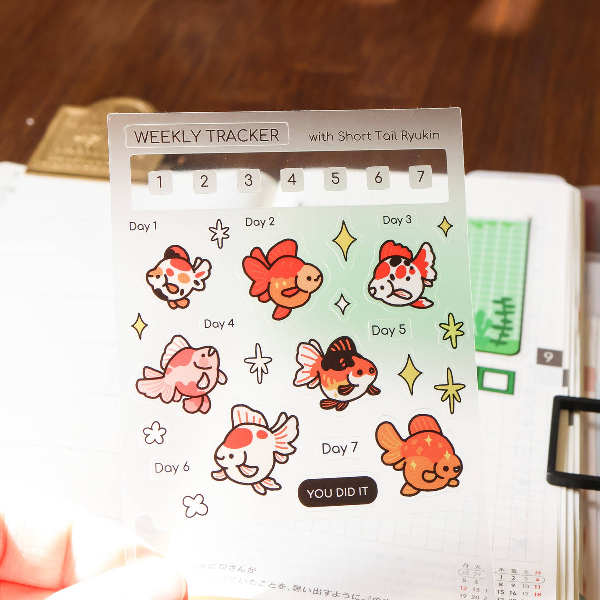 Sticker Sheet (Clear) - Goldfish Tracker