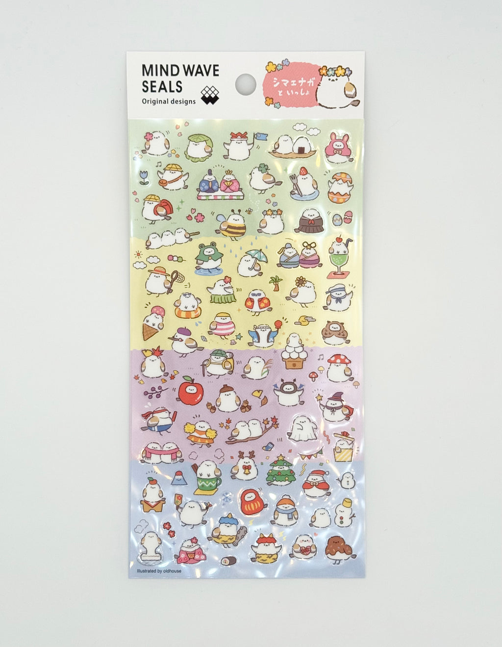 MindWave Sticker Sheet - Seals Original Designs - Long-tailed Tit