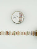 Mind Wave Die-cut Washi Masking Tape - Brown Books