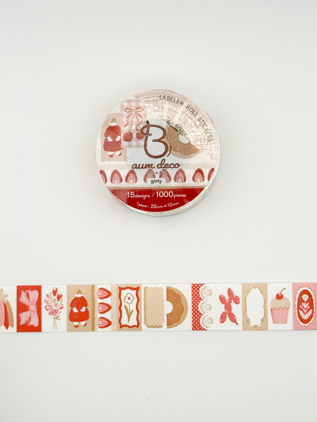 Beverly Baum Deco Labeler Roll Stickers - Girly