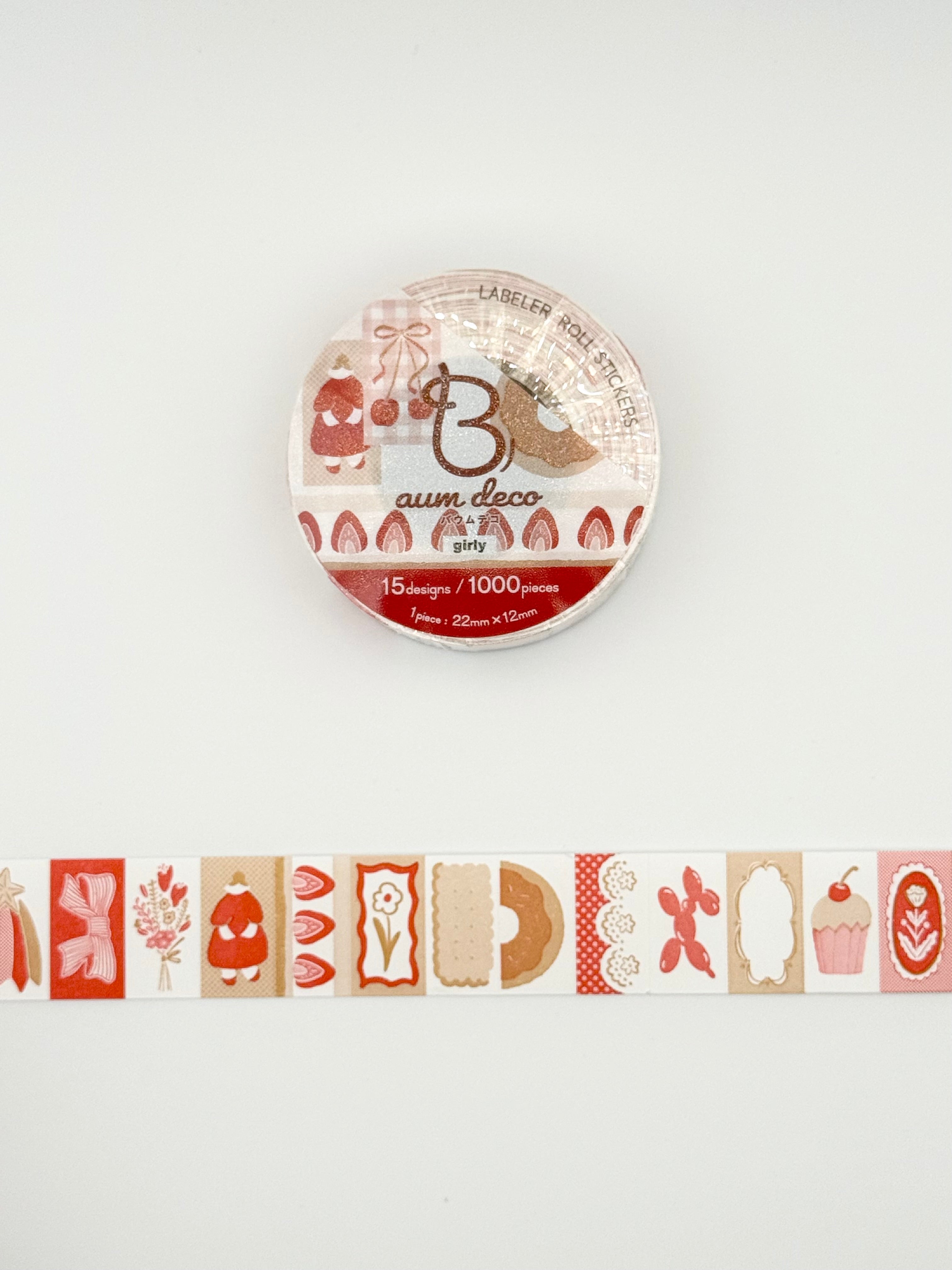 Beverly Baum Deco Labeler Roll Stickers - Girly