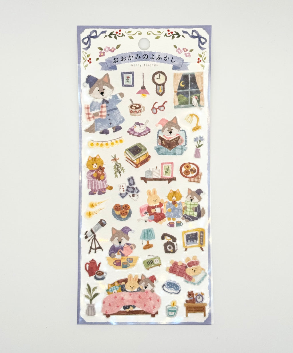 MindWave Kitera Sticker Sheet - Merry Friends Series - Ookami no Yofukashi