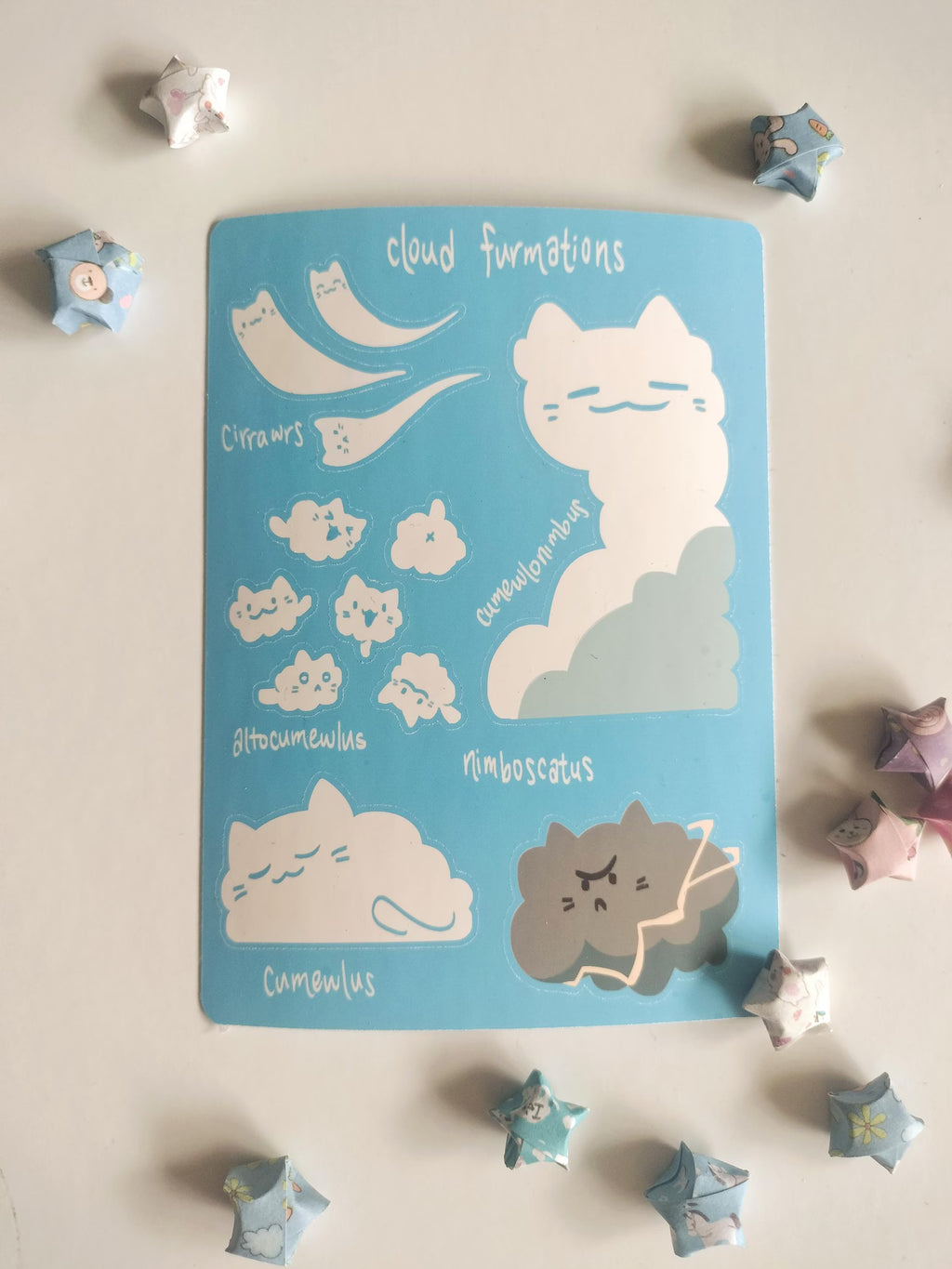 Cat Cloud Formations Sticker Sheet