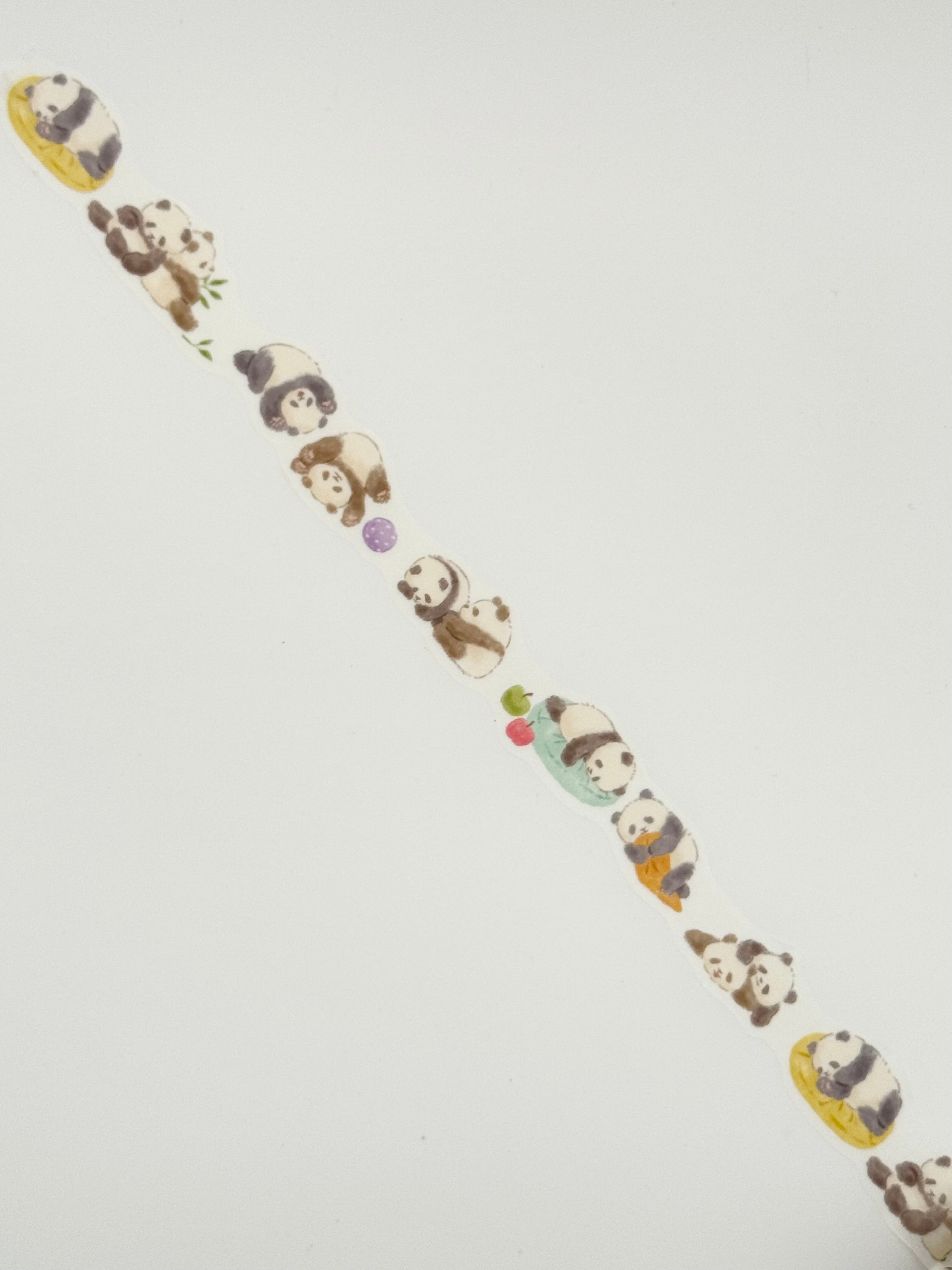 Mind Wave Die-Cut Washi Masking Tape - Naptime Family - Pandas