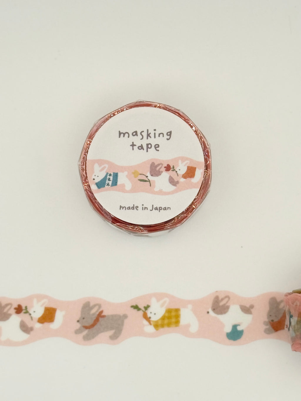 Mind Wave Die-cut Washi Masking Tape - Running Rabbits
