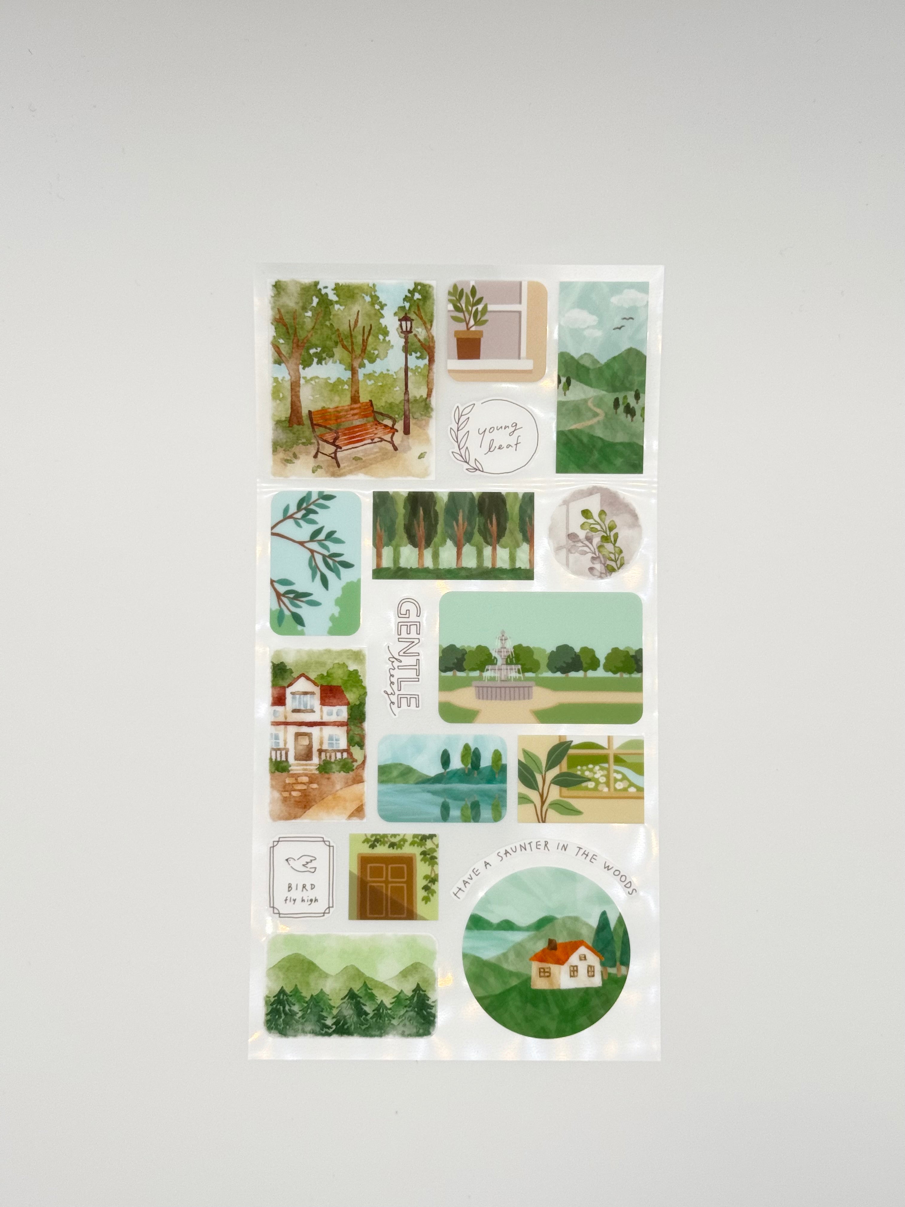La Vista Sticker Sheet - Greenery