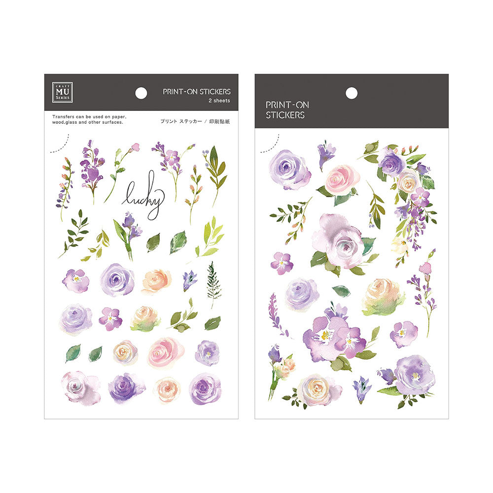 MU Lifestyle - Print-On Stickers / 071 - Purple Roses