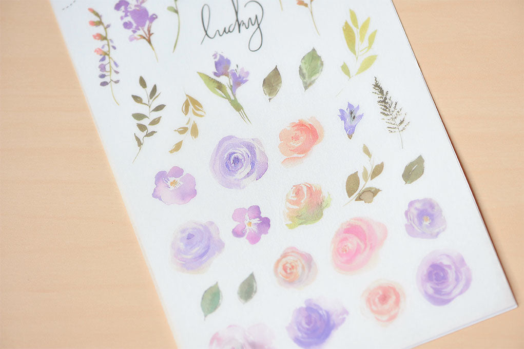 MU Lifestyle - Print-On Stickers / 071 - Purple Roses