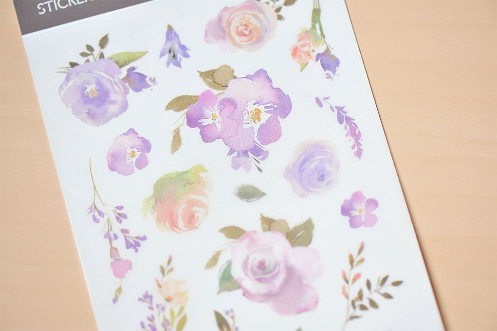 MU Lifestyle - Print-On Stickers / 071 - Purple Roses