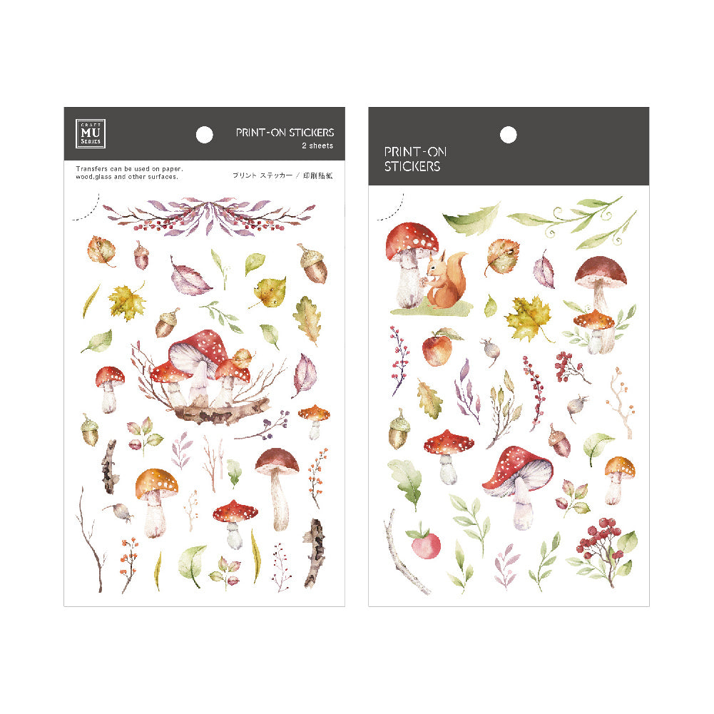 MU Lifestyle - Print-On Stickers / 094 - Mushrooms
