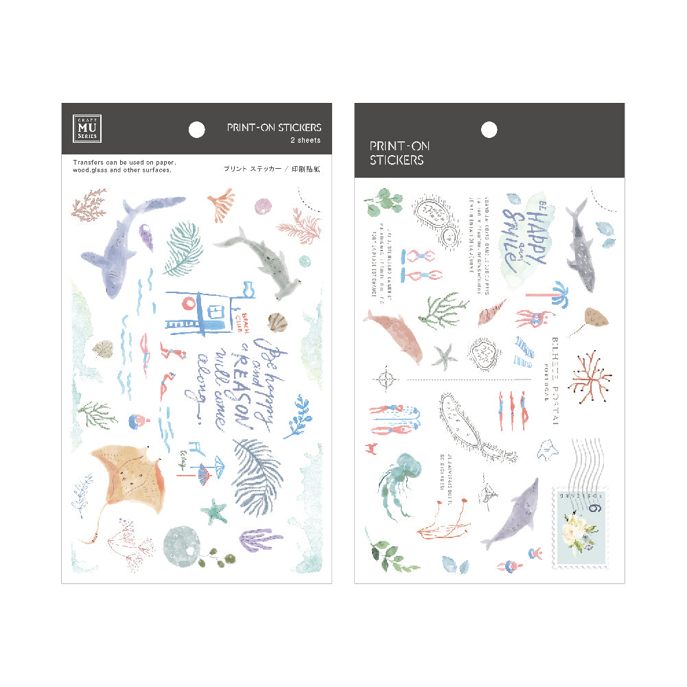 MU Lifestyle - Print-On Stickers / 198 - Sea Life
