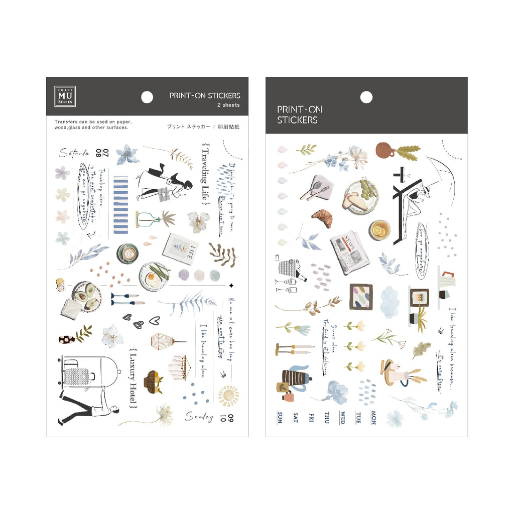 MU Lifestyle - Print-On Stickers / 256 - Traveling Life