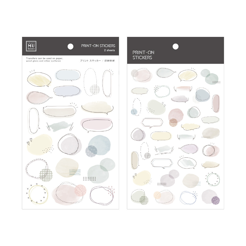 MU Lifestyle - Print-On Stickers / 274 - Chat Bubbles