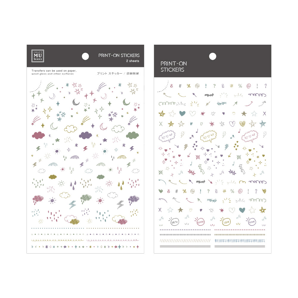 MU Lifestyle - Print-On Stickers / 276 - Small Decorations